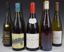 Eight bottles of wine including Cotes du Rhône Village 2018, 750ml, 13.5%, Coteaux Du Layon 2010,