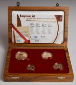 Queen Elizabeth 2016 90th Birthday Krugerrand set comprising 1oz, ½oz, ¼oz, 1/10oz coins