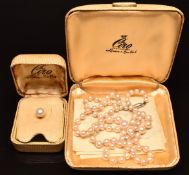 Ciro cultured pearl necklace and stud