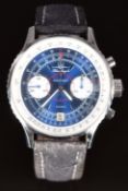 Poljot Blue Angels Navitimer Breitling style gentleman's wristwatch with date aperture, luminous