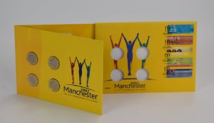 Manchester XVI Commonwealth Games 2002 £2 coin set no 14456, in presentation pack