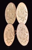 A pair of 9ct gold cufflinks, 6g