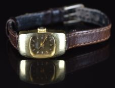 Girard Perregaux 18ct gold ladies wristwatch with black hands, two-tone hour markers, gold dial