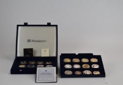 Two Westminster boxes, includes Morgan dollar, Britannia etc, most with certificates