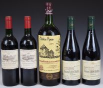 Chateau Pipeau St Emilion Grand Crus 1979 1.5ltr, two Faugères Domaine Leon Barral 2004, 75cl 14%