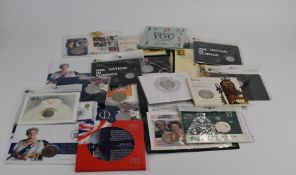 Twenty largely Royal Mint presentation packs comprising 50p etc, Queens Beast, Olympic and Royal