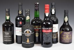 Seven bottles of Port including Cockburn's Special Reserve, 1ltr, Taylor's Late Bottled Vintage