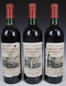 Three Chateau Nenin Pomerol 1982, 75cl