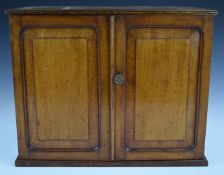 19thC mahogany smoker's / collector's cabinet with three drawer interior, W39 x D27 x H31cm