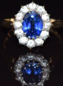 A 14k gold ring set with paste, size M, 3.1g