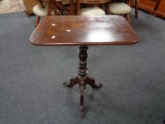 A Victorian mahogany pedestal occasional table