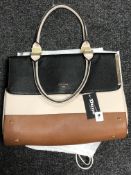 A Dune of London leather handbag.