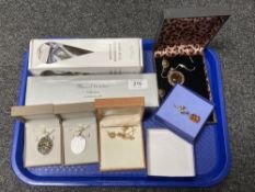 A Marcel Drucker designer wrist watch, together with sterling silver and white metal jewellery,