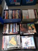 A large quantity of DVDs.