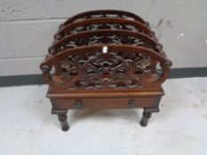 A Victorian rosewood Canterbury