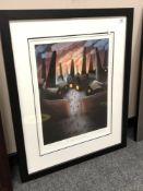 Mackenzie Thorpe : In and Out of Work, photo lithograph in colours, numbered 65/450,