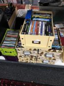 A large quantity of CDs, DVDs and box sets.