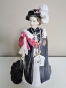 A Royal Worcester figure, Her Majesty Queen Elizabeth II, The Order of the Garter,