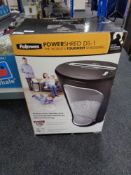 A Fellows power shred shredder.