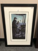 Mackenzie Thorpe : Full Moon, photo lithograph in colours, numbered 104/550, signed in pencil,