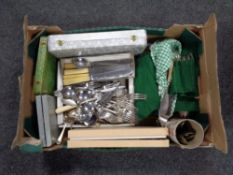 A box of cutlery,