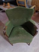 An early twentieth century pine framed armchair