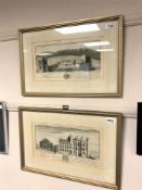 Samuel and Nathanial Buck : The East View of Ravensworth Castle in the Bishprick of Durham,