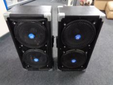 A pair of PA speakers