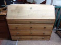 A nineteenth century pine bureau