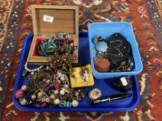 A large quantity of costume jewellery,