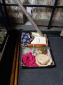 Two boxes of curtain poles,