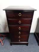 A Stag narrow six drawer chest CONDITION REPORT: 53cm wide by 47cm deep by 98cm