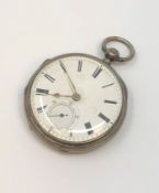 A nice silver fusee pocket watch, London 1892.