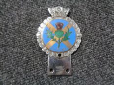 A vintage motor car badge - J.R.