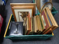 A quantity of gilt framed prints,