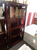 A good quality mahogany open bookcase