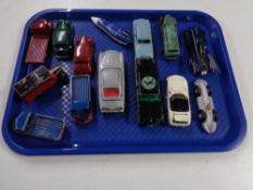 A tray of Corgi bat mobile, Green Hornet Black beauty,