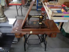 A Jones treadle sewing machine