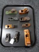 Nine miniature planes,