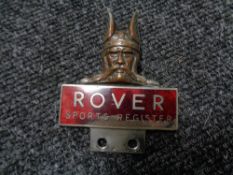 A vintage motor car badge - Rover Sports Register