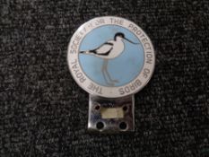 A vintage motor car badge - Royal Society of the Protection of birds