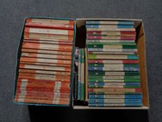 Two small boxes of vintage Penguin books