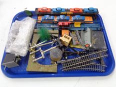 A tray of 00 gauge Lima car carriers,