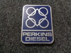 A vintage motor car badge - Perkins diesel