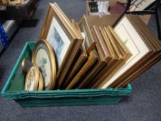 A box of picture and prints,