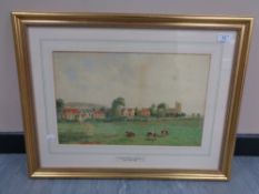 John Teasdale (1848-1926) : Lamesley Village near Gateshead, watercolour, signed, dated 1902,