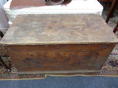 A Victorian pine blanket box