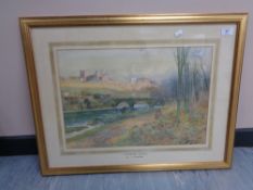 Thomas Swift Hutton (1865 - 1935) : Richmond Castle, watercolour, signed, 35 cm x 52 cm, framed.