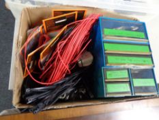 A box containing model making items, Gauge Master railway insulated wire,