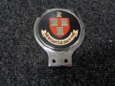 A vintage motor car badge - Newcastle on Tyne